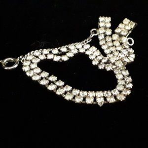 Double Strand 1940's Rhinestone Bracelet